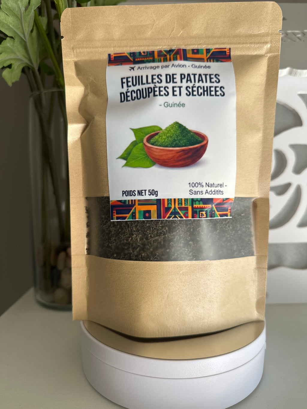 Feuilles de Patates découpées et Séchées - Guinée - 50g. (4€)