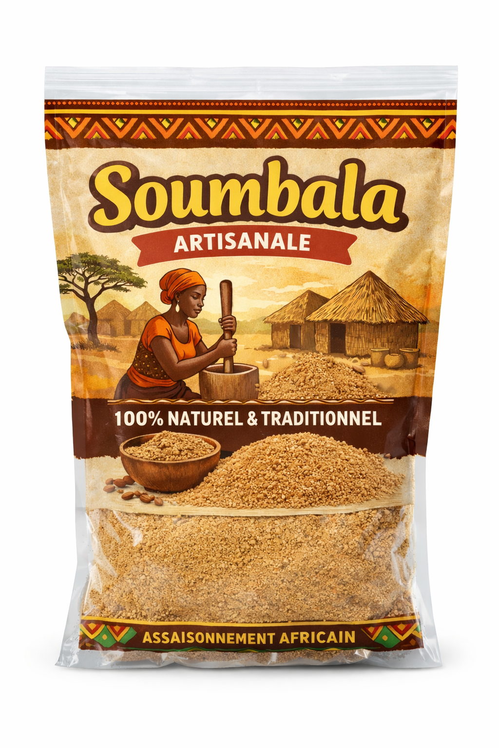 Soumbala Artisanal (Poudre de Néré) – 100% Naturel (50g).          (5€)